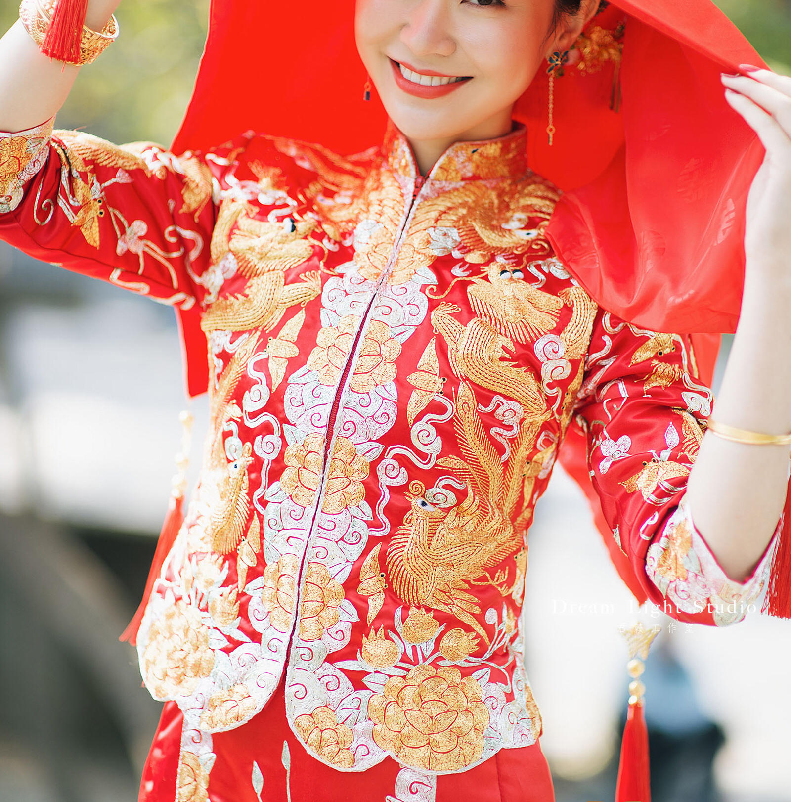 【莎莎婚纱】-小五福手工龙凤褂单品租赁