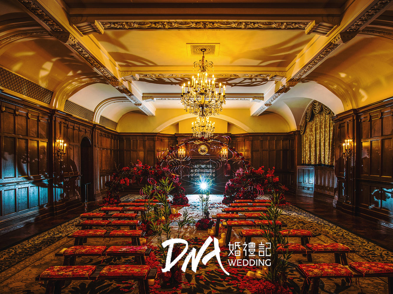 DNA |【华尔道夫】中式大红色牡丹婚礼