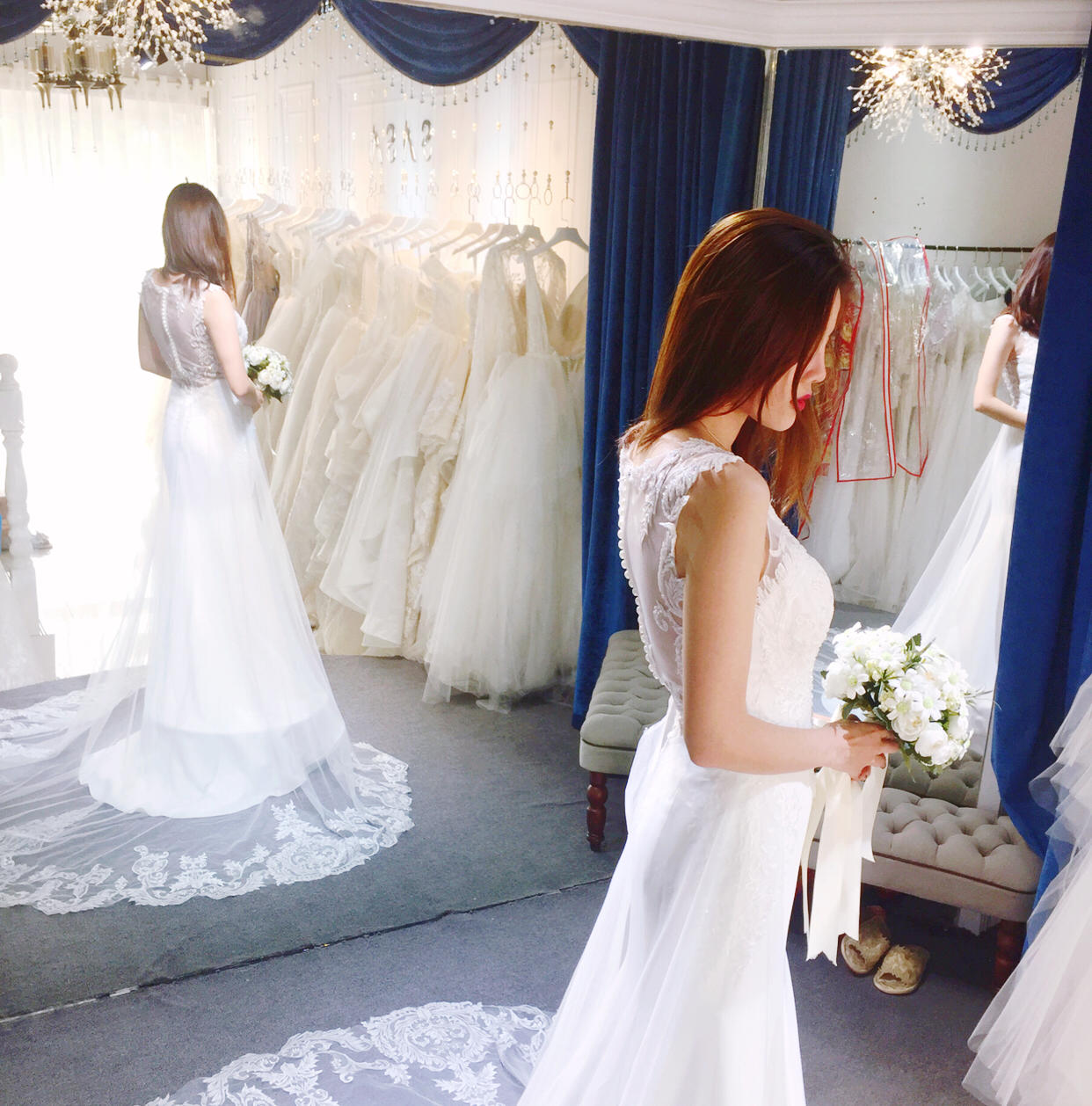 【莎莎婚纱】高级定制鱼尾婚纱单品租赁