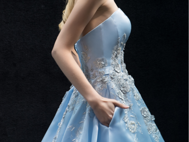 [圣柏莎]岛屿天堂蓝高定礼服