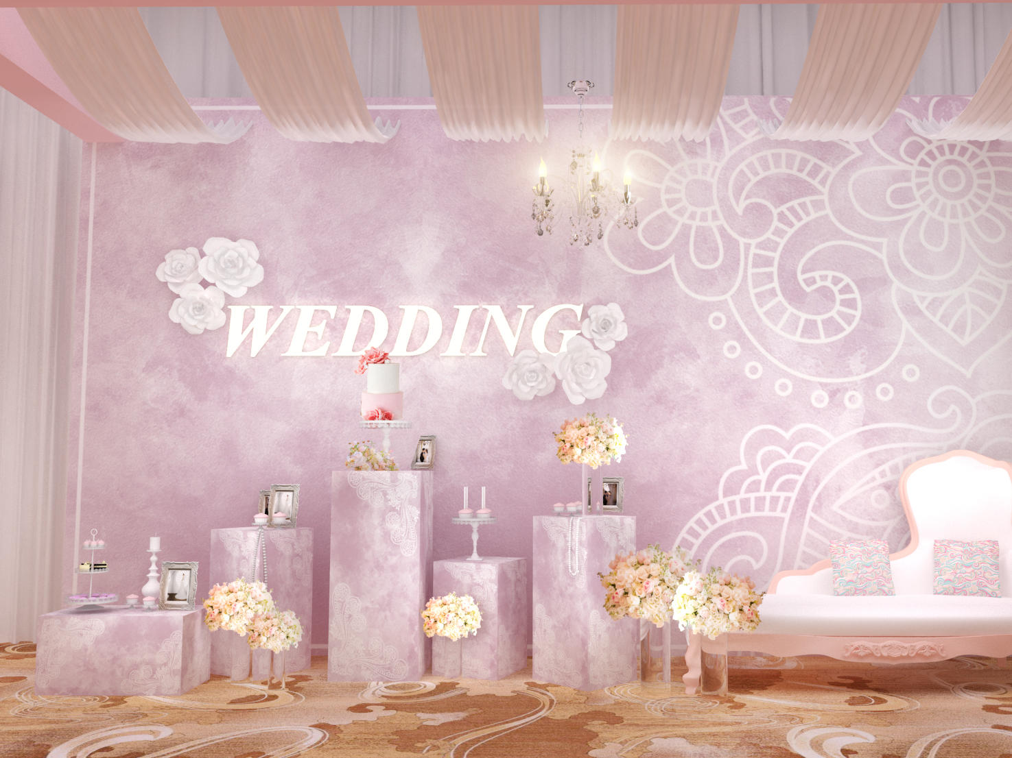 HR限时特惠 粉紫色主题婚礼 ‘初遇 ’活动大促