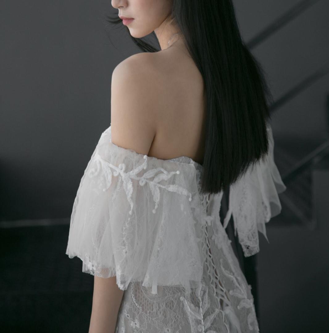 「L'AMOUR」定制鱼尾主纱套系送首席跟妆