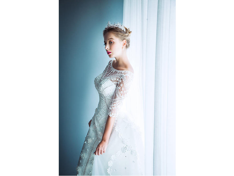 【四件套】超长花瓣拖尾 