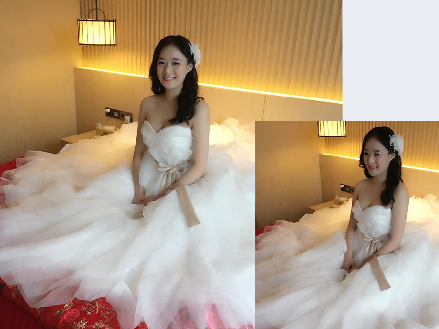 【秒杀】Rosemary欧根纱多层小拖尾