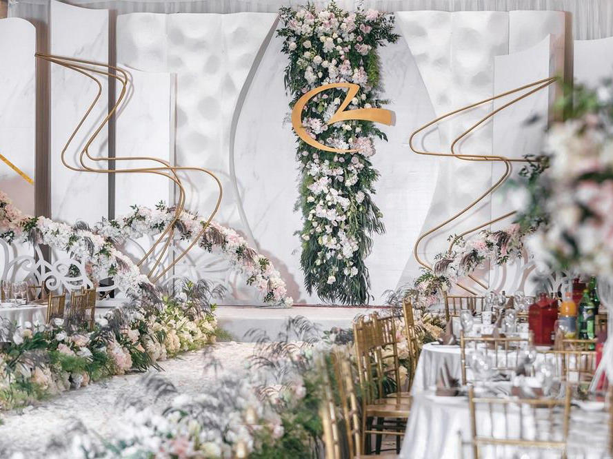 纯粹美好、素雅清爽的婚礼现场