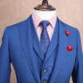 红领西服高级定制—蓝色戗驳头套装