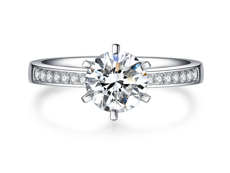 特际定制结婚钻石钻戒女婚戒50分定制款-女王桂冠