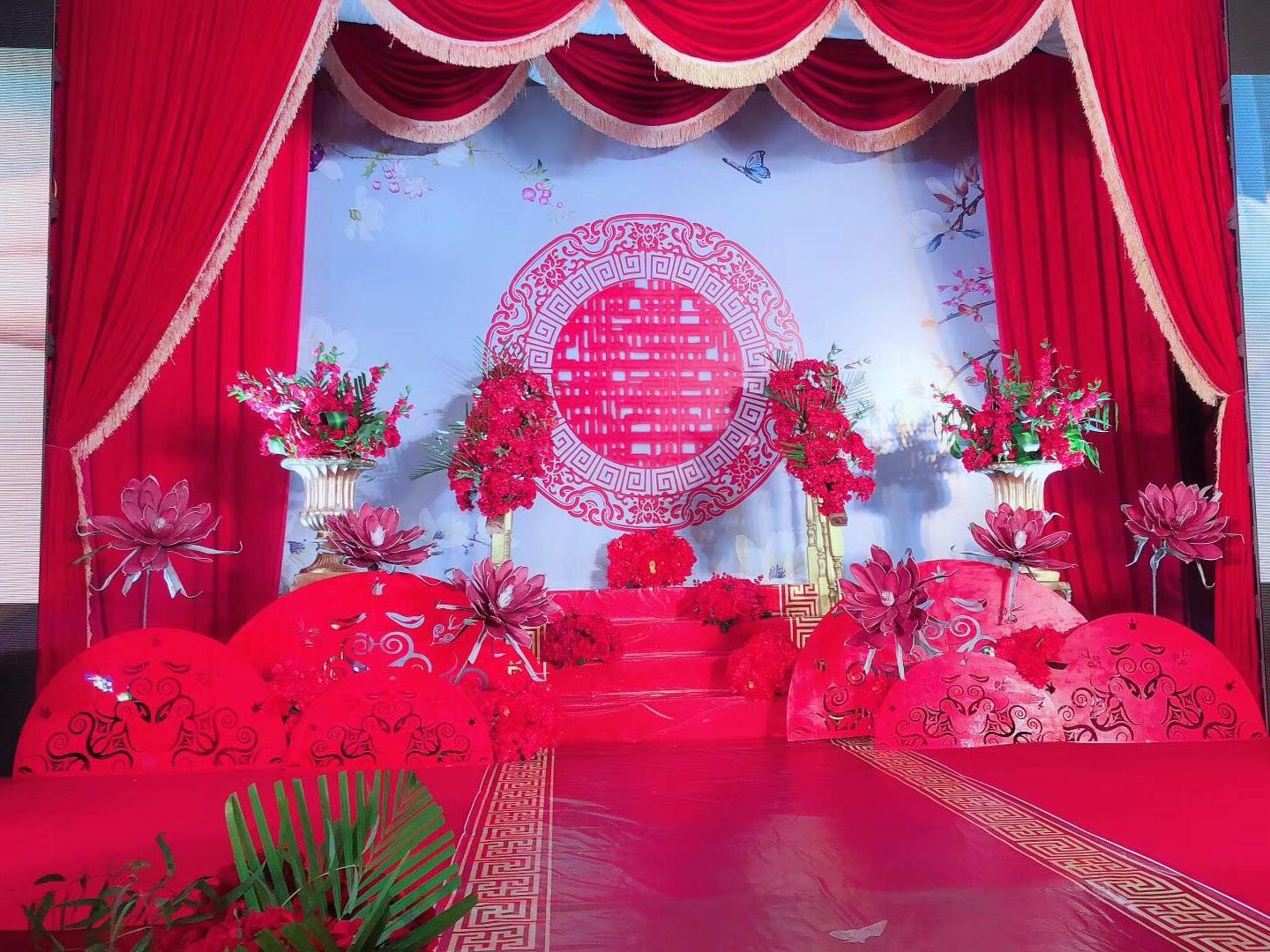 传统中式婚礼  红蓝色系