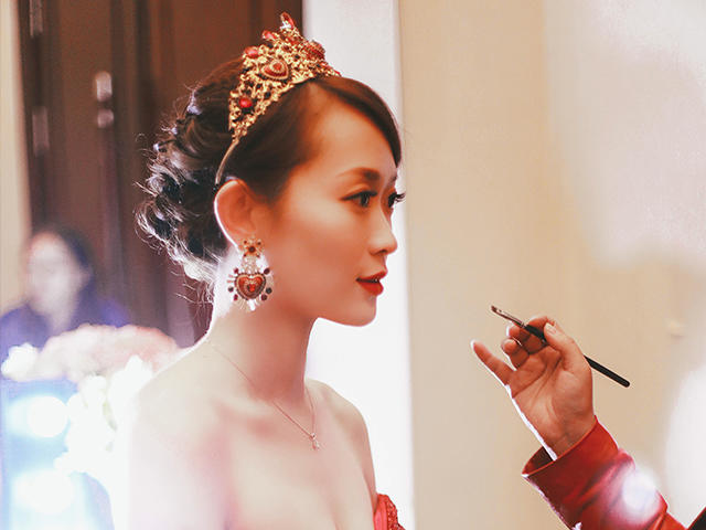 ALICE国际新娘馆婚礼答谢妆，到店化妆