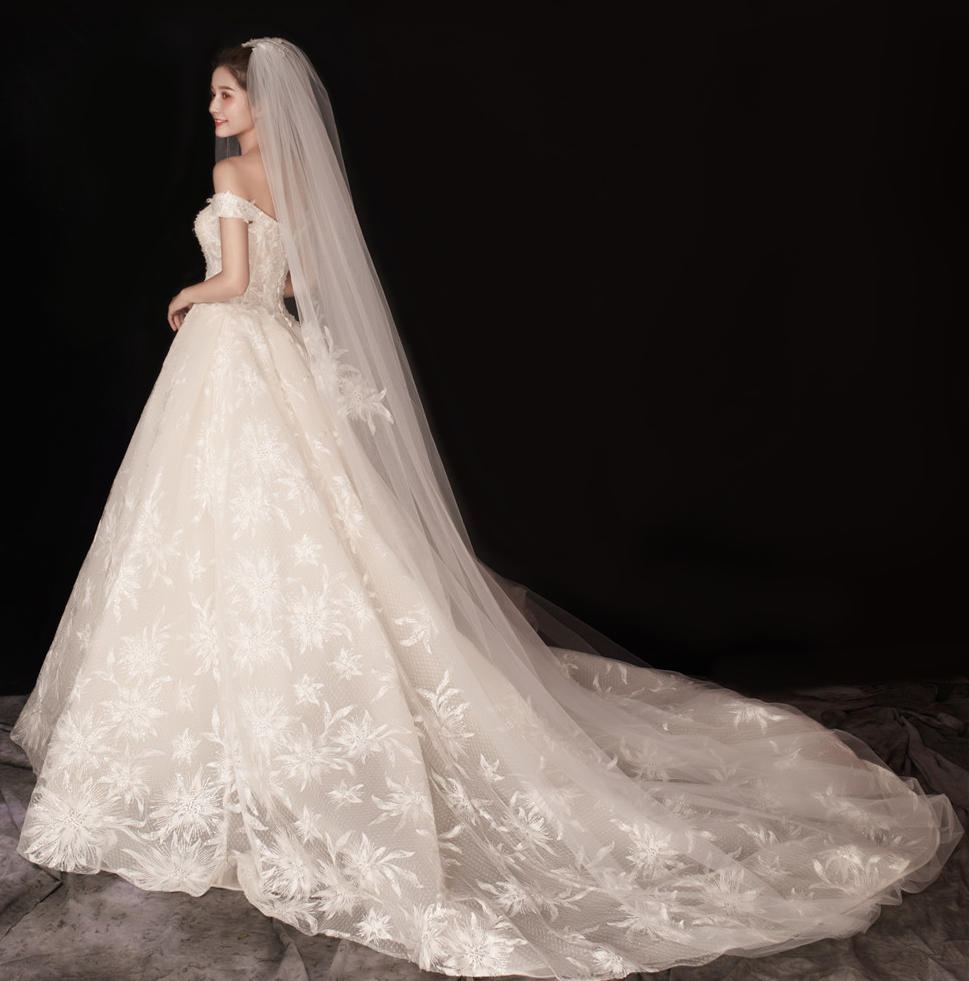 【蔡美月】大气4米婚纱高端奢华