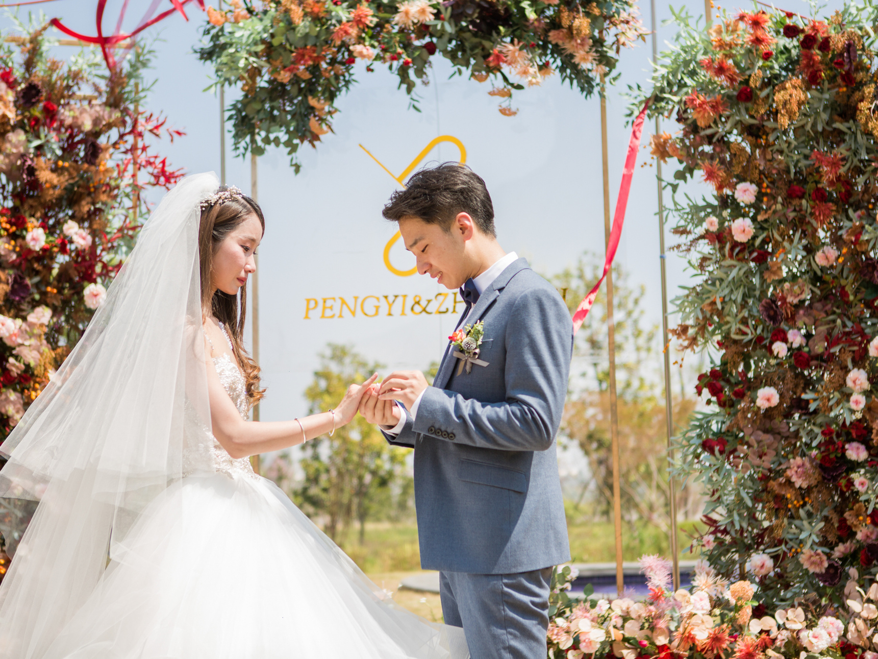 熹黛婚礼•缤纷多彩的你【花艺、丝带、气球】