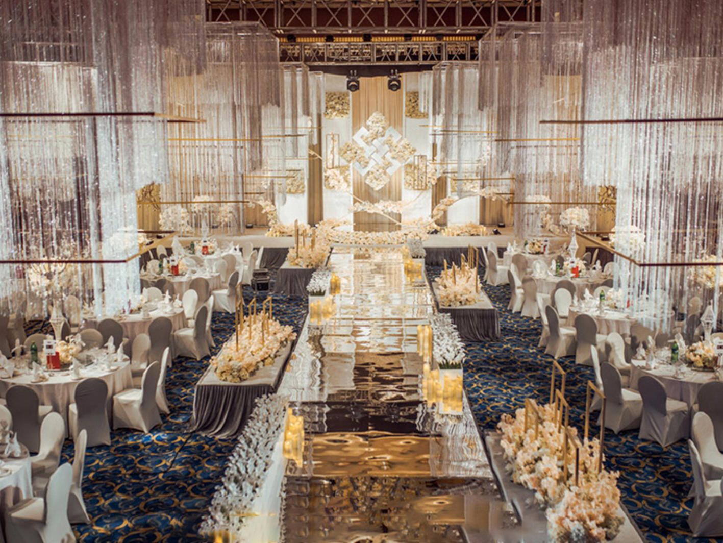 【明星同款】爱恋奢华香槟色系浪漫主题婚礼