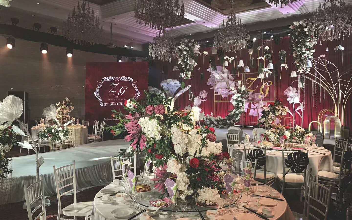 维纳斯婚礼作品-红白金山东大厦婚礼