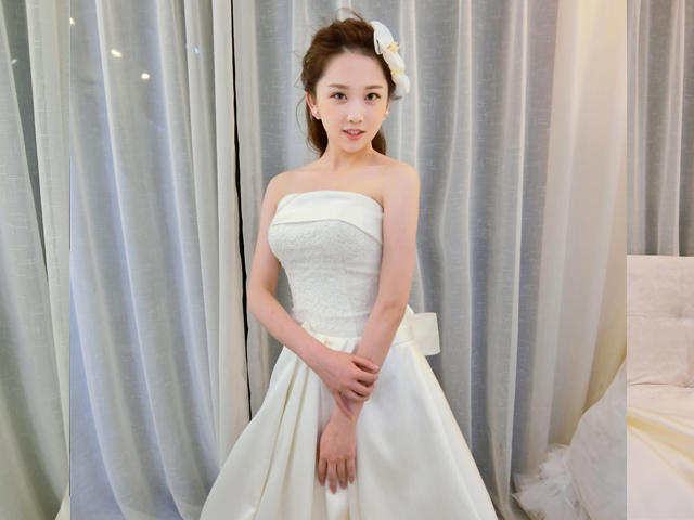 [梵?；榧喍Y服]韓國進口緞面超酷緞面婚紗