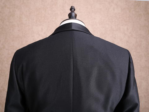 红领西服高级定制——黑色青果领单排扣礼服套装
