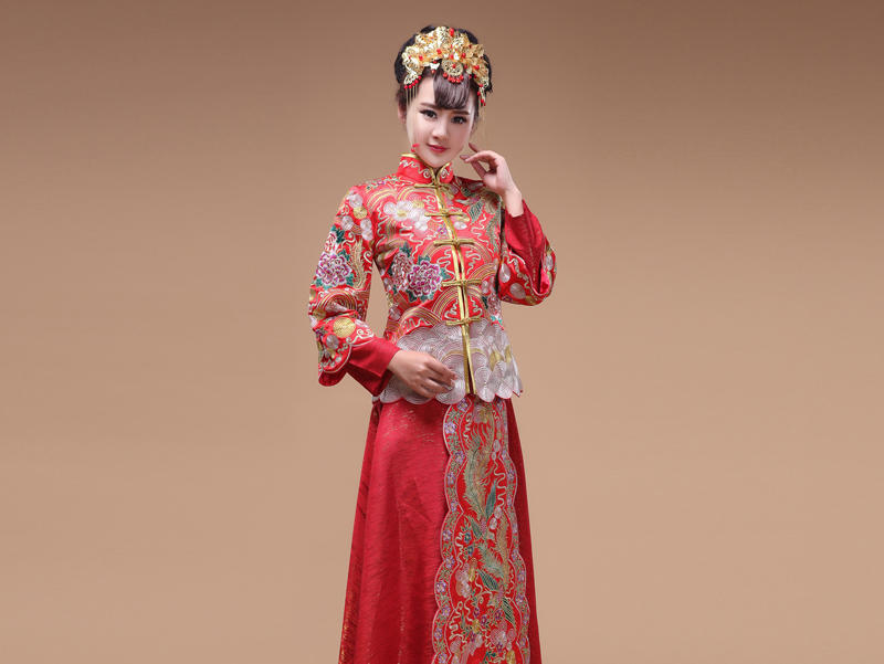 微洛新娘中式喜服