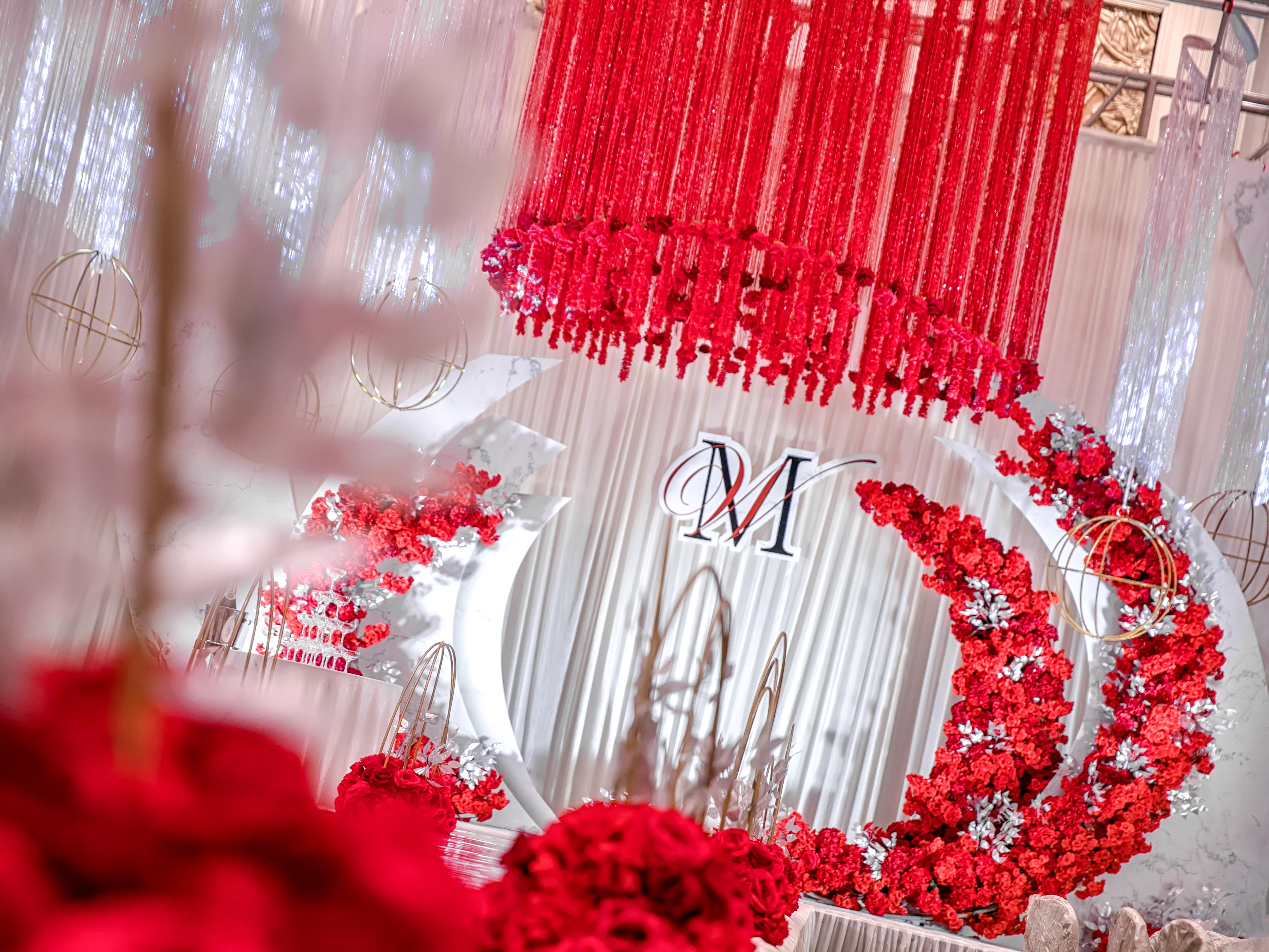 2018大热红白撞色大理石风格