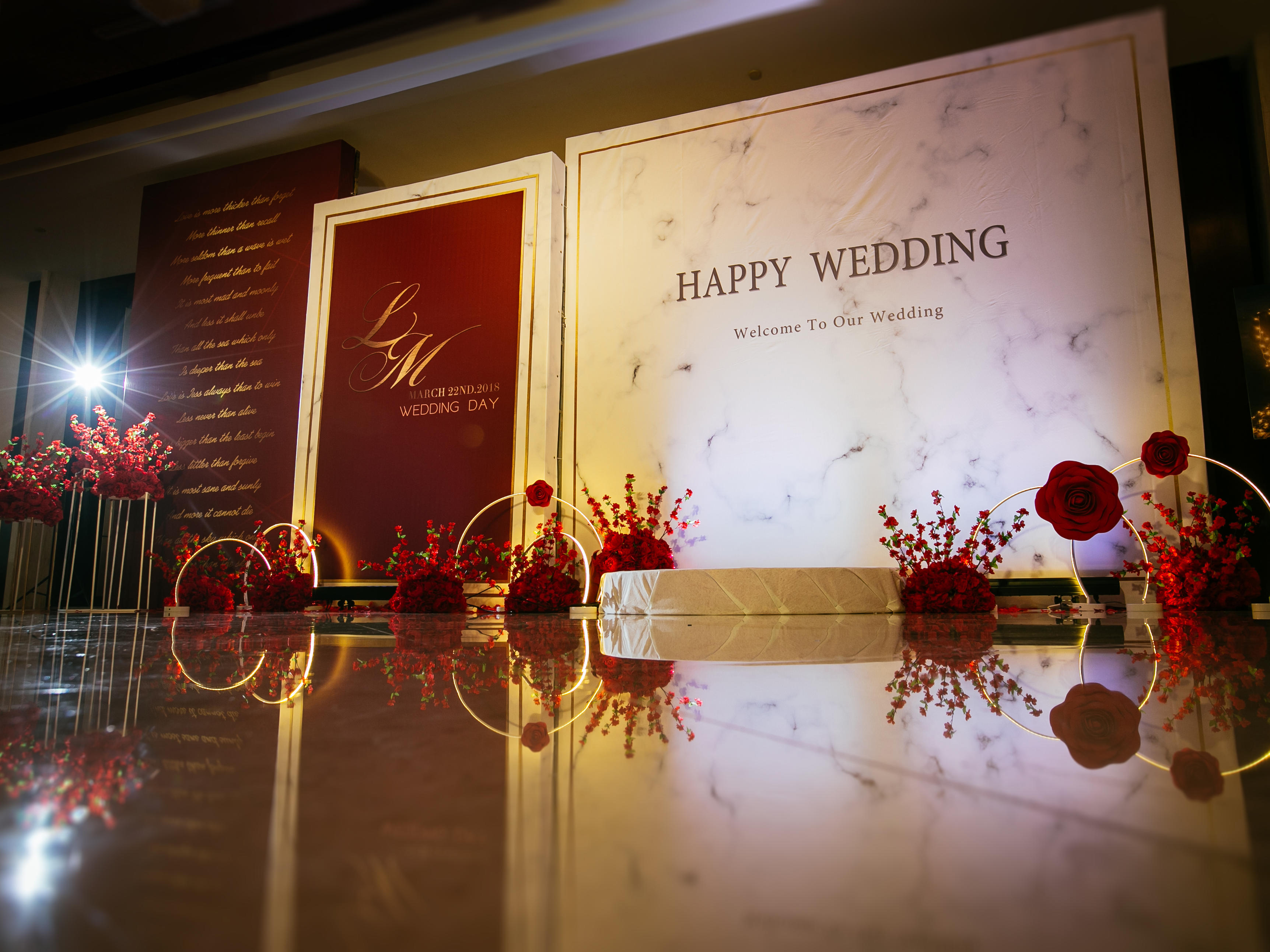 「龙凤天合婚礼」海中洲海天厅红色大理石风格主题婚