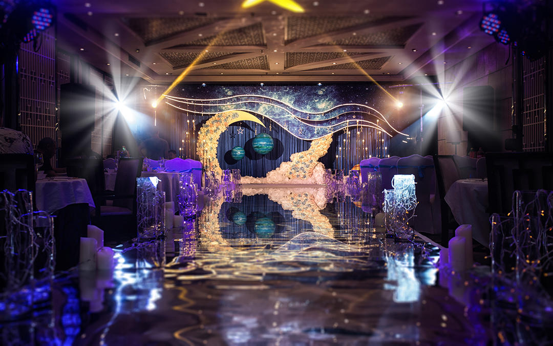艾丽婚礼万达苏园酒店蓝色璀璨星空婚礼