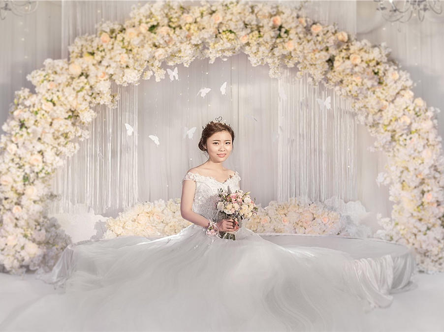 意芙婚礼—韩式樱花蝴蝶拱门 浪漫套系