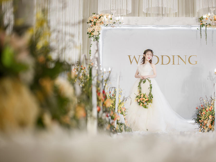 和韵 · 初心  白色、橘色 清新室内婚礼