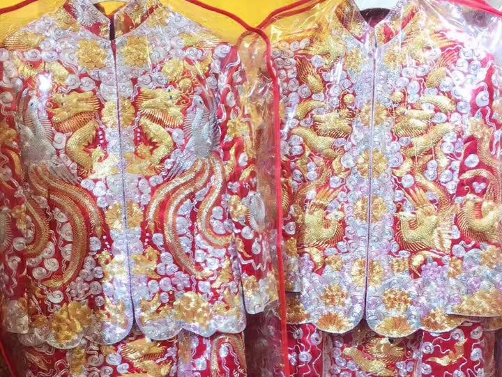 Camellia 素 中式礼服龙凤褂一件