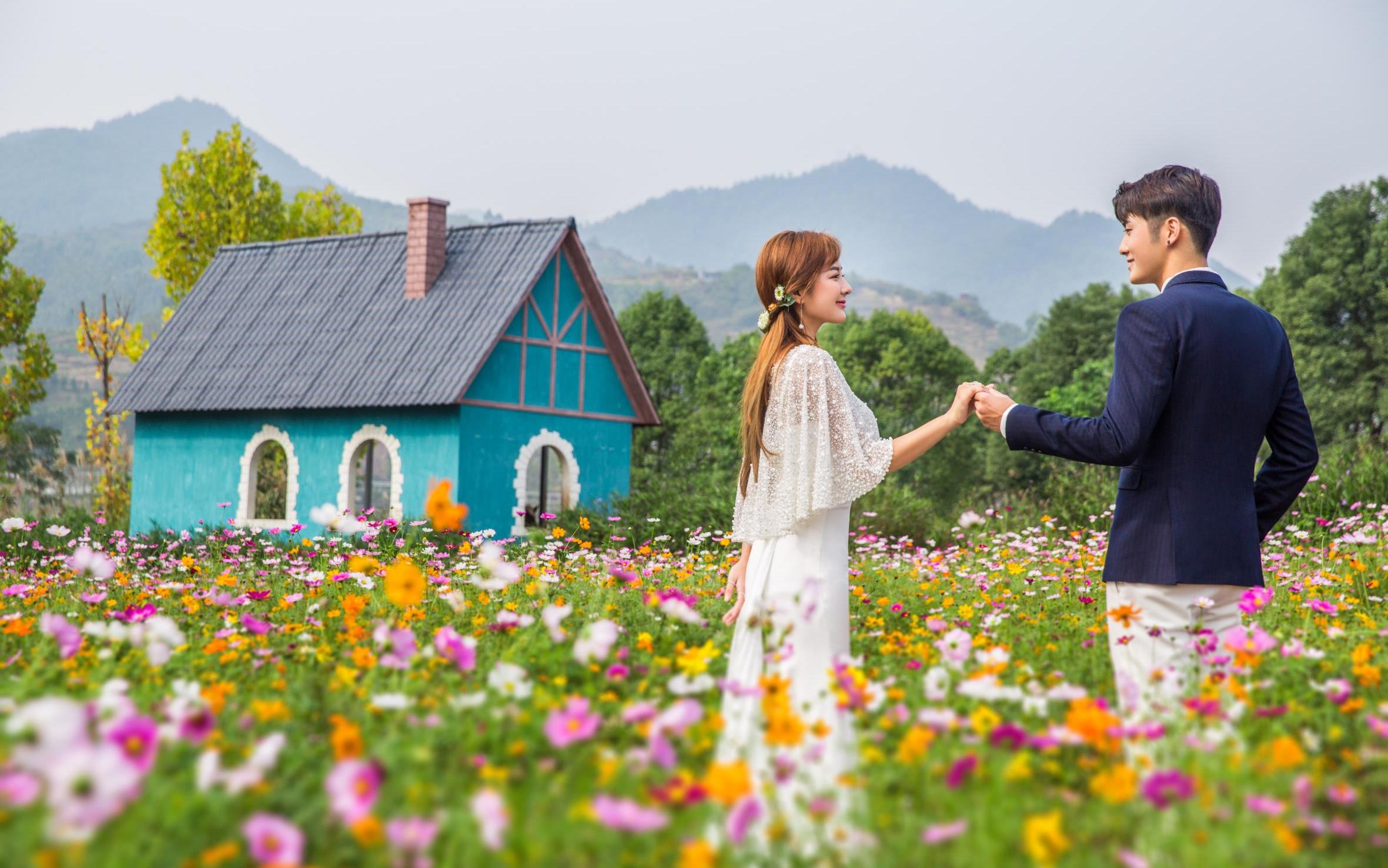特色花海婚纱照4888限时抢购
