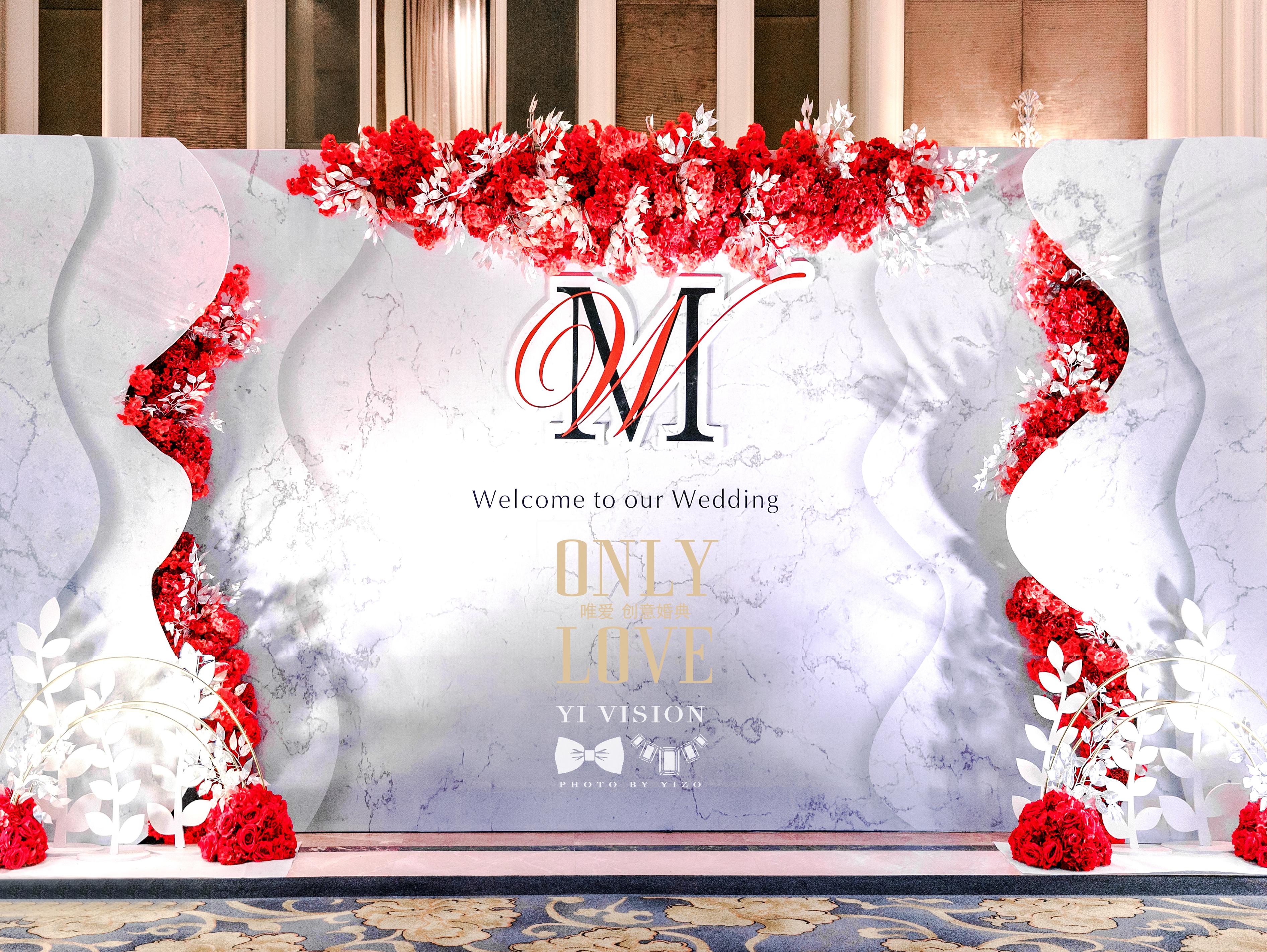 2018大热红白撞色大理石风格