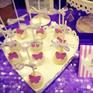 银紫清奢婚礼甜品台