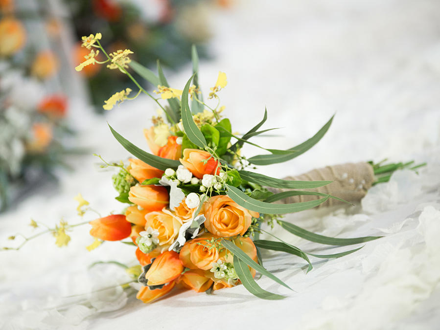 和韵 · 初心  白色、橘色 清新室内婚礼