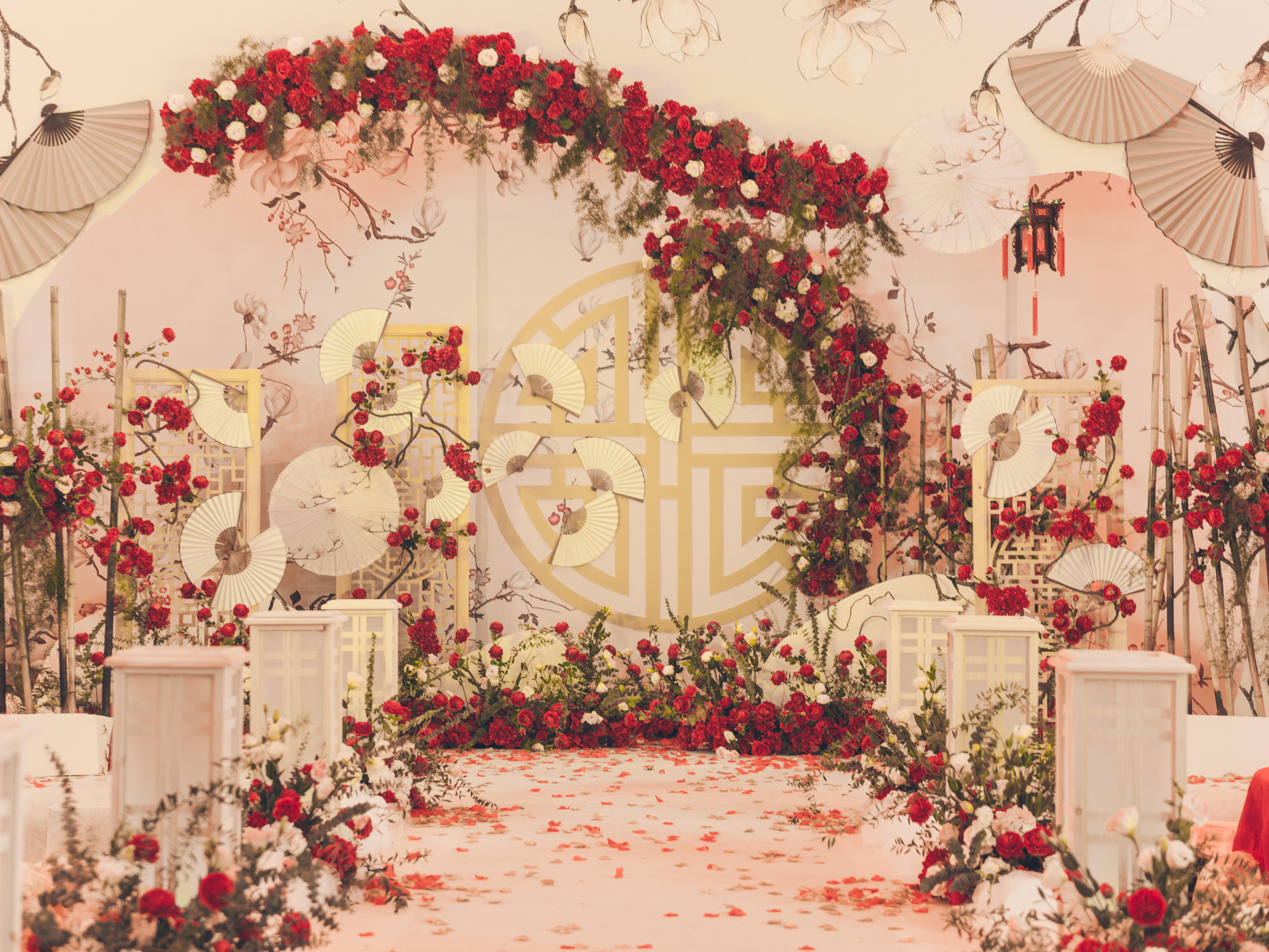 【中式婚礼】香槟搭红唯美中式