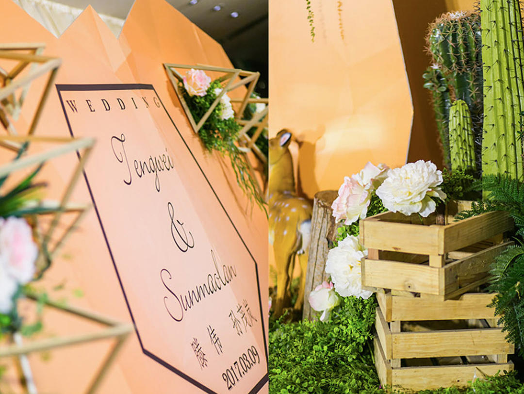 【臻·晴婚礼】香槟色小清新温馨婚礼（含四大金刚）