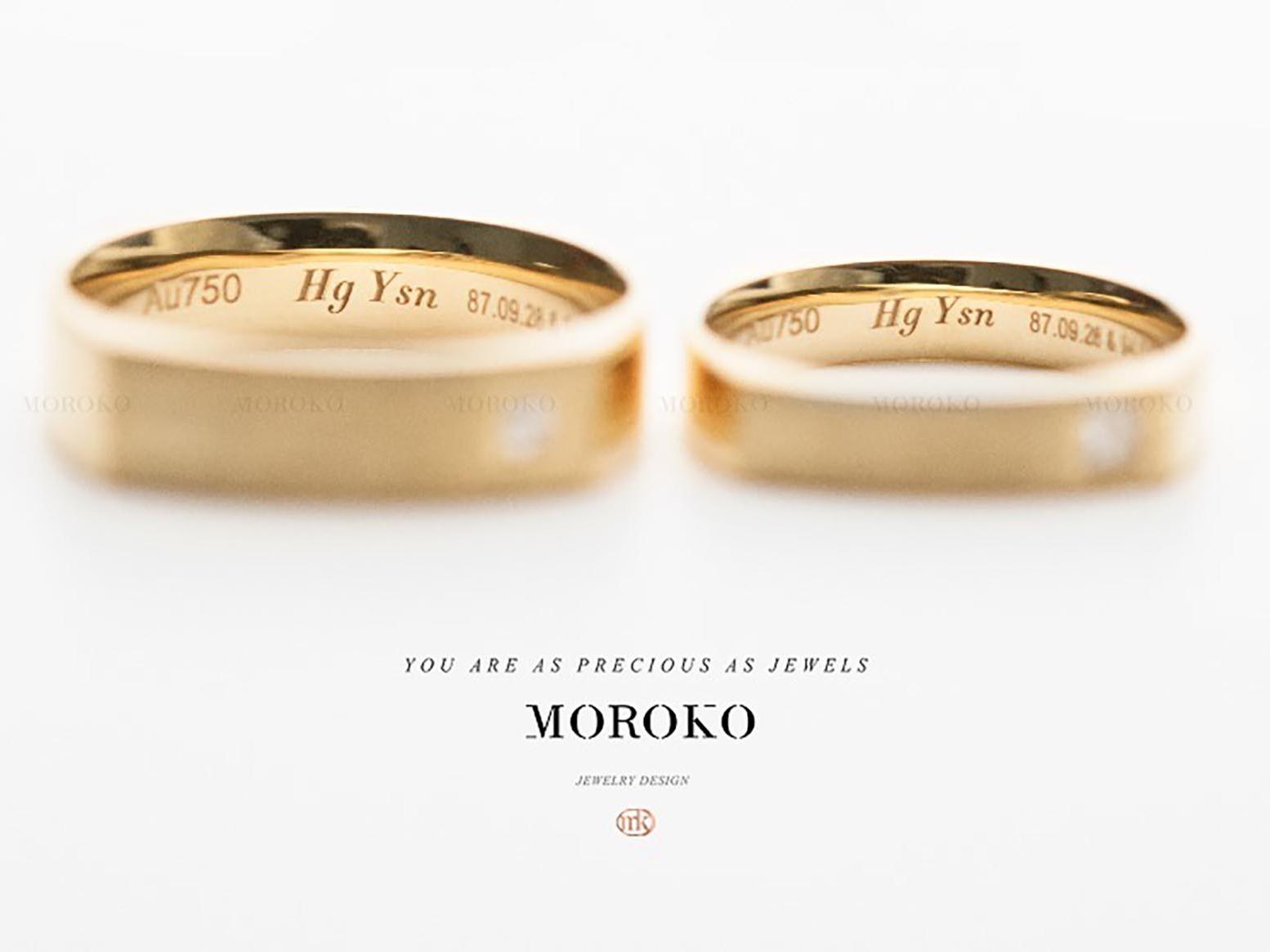 moroko莫若珠宝原创设计师品牌 高级定制【方圆】结婚对戒  ￥ 6800