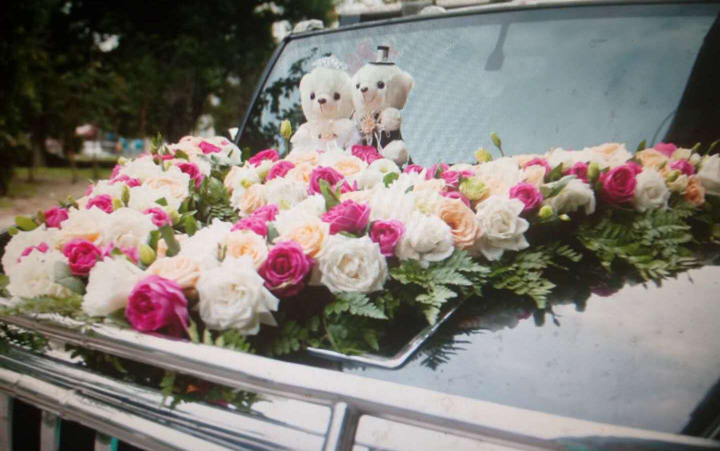 頭車花V字形，愛情甜甜蜜蜜，白頭偕老