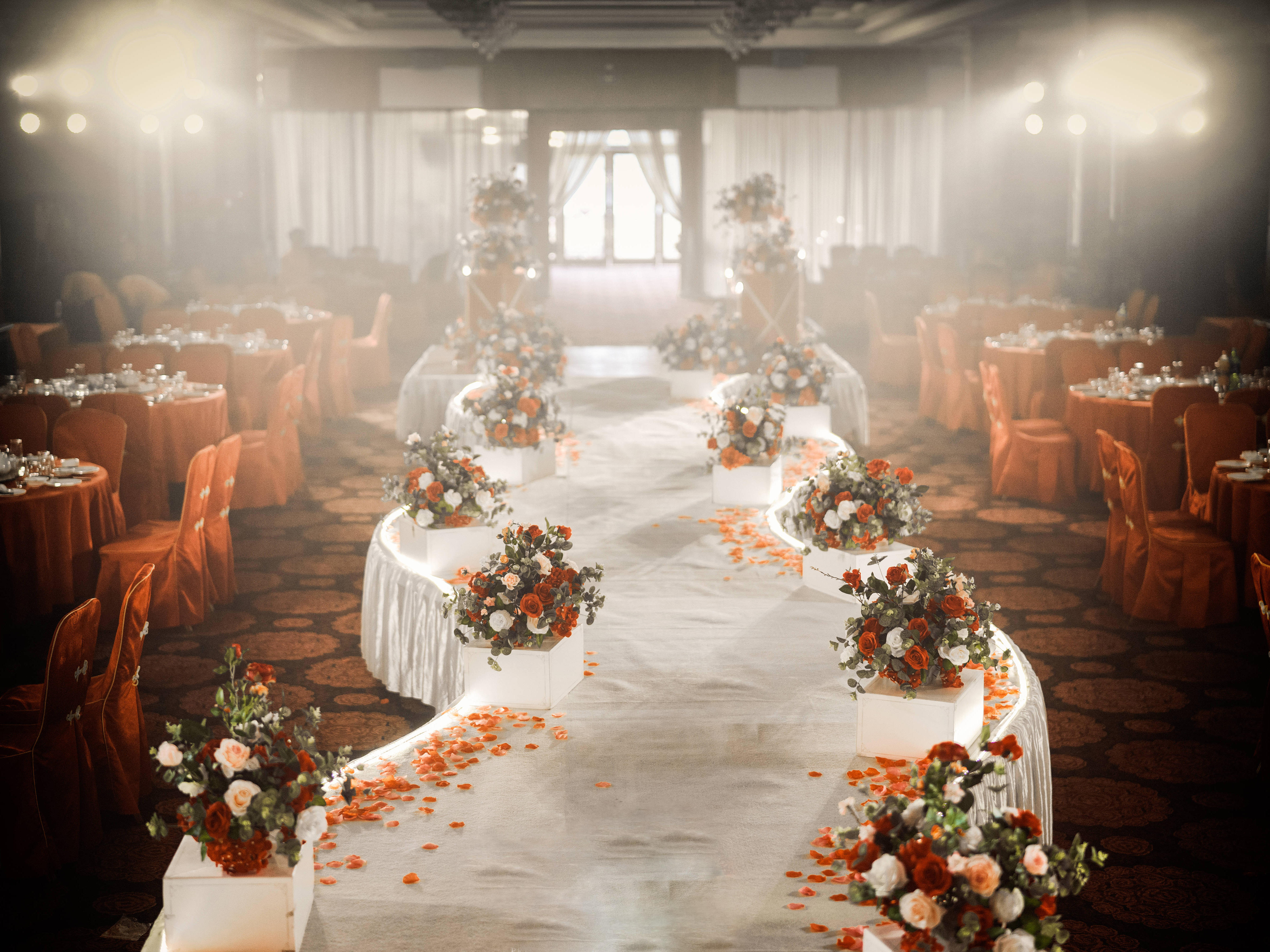 ATwedding︱用屏的红金色婚礼