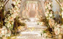 梦幻花园高端大气婚礼鲜花布置