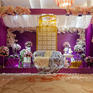 紫粉色系的欧式复古温馨家庭风婚礼