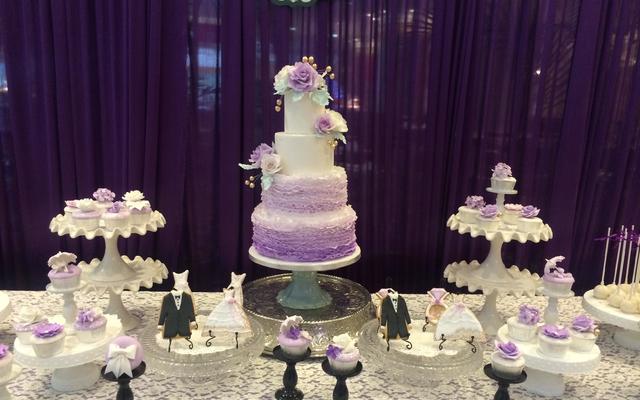 婚礼甜品台定制——梦幻紫色系甜品台