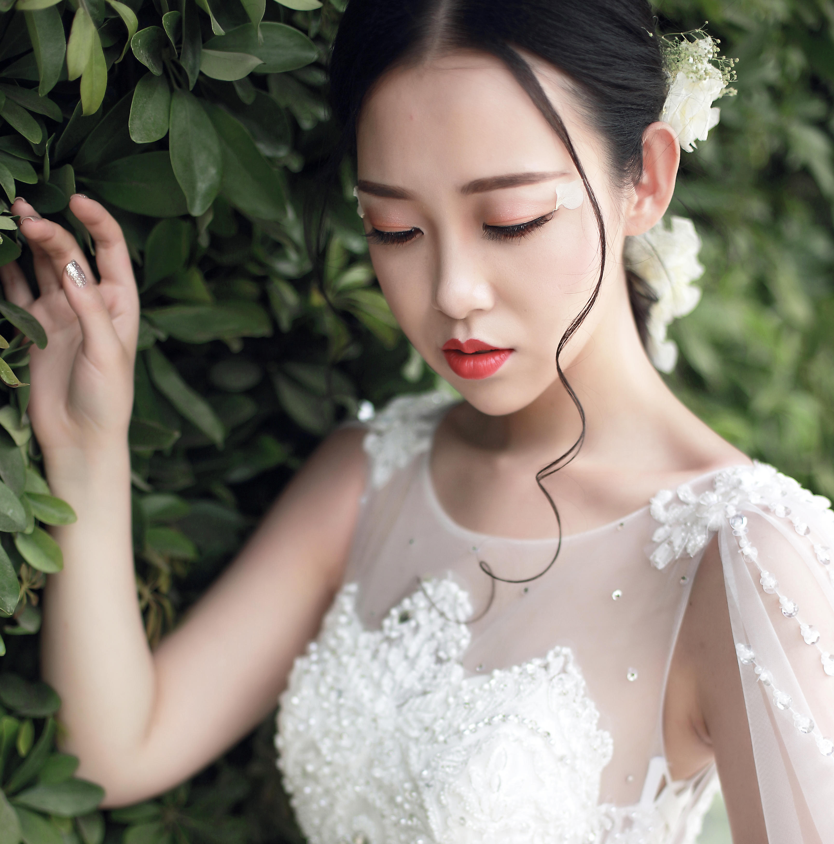 【婳琋】试营业3米长拖主婚纱＋粉钻秀禾＋丝绒礼服