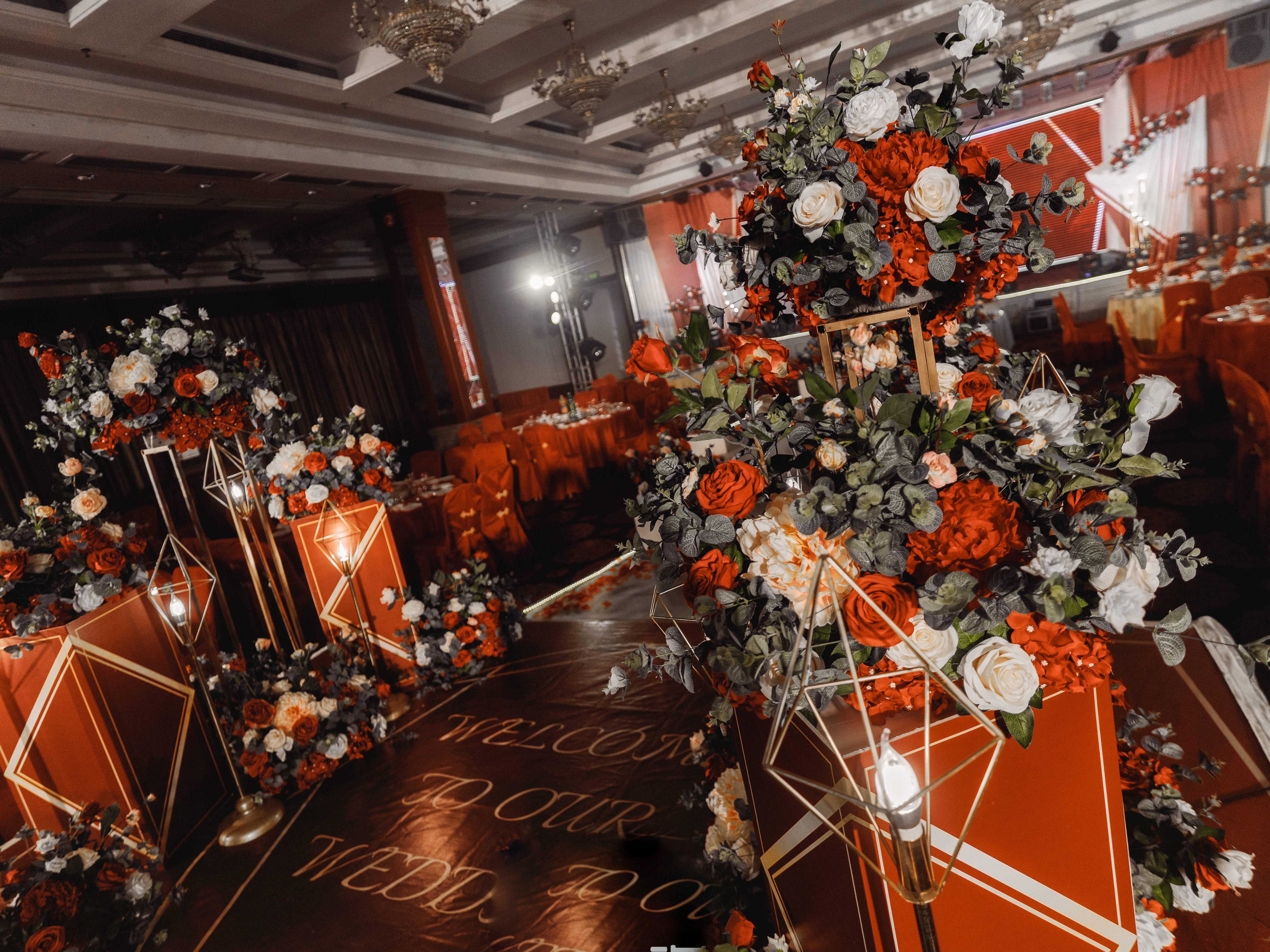 ATwedding︱用屏的红金色婚礼