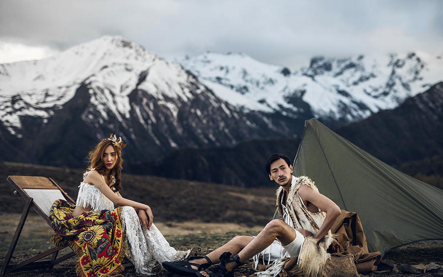 【川西旅拍】新都桥草原花海婚纱照套系景点不限制