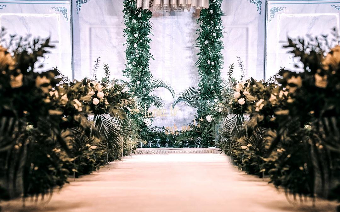 【千寻婚礼】自然风布幔鲜花场 黄河风情园 眀场
