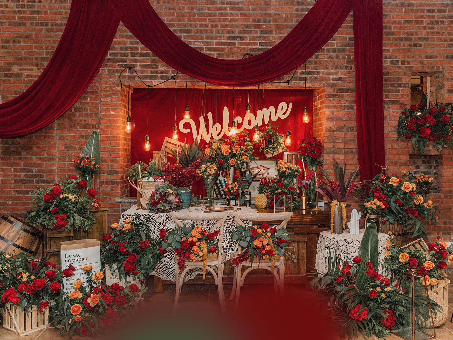 【木薇婚礼】红色复古个性婚礼