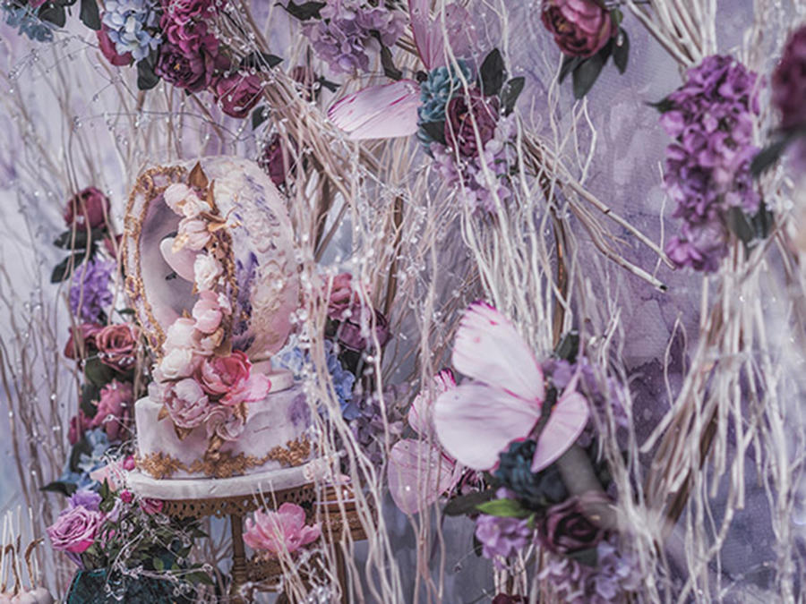 如鲸向海丨DreamPark·唯美浪漫紫色系婚礼