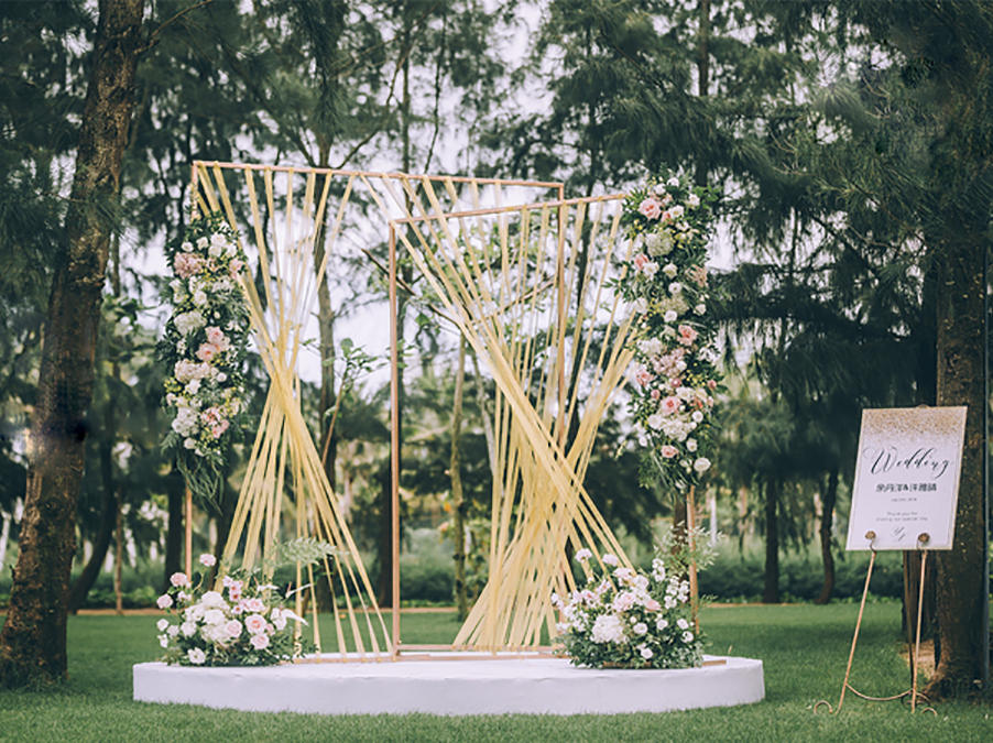 柔情蜜意小清新海边户外婚礼