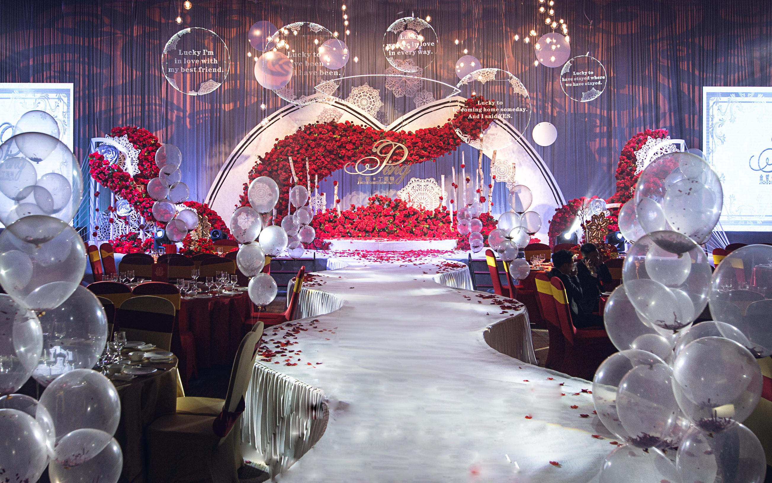 一森婚礼——《 绽放 》红色#气球#西式#