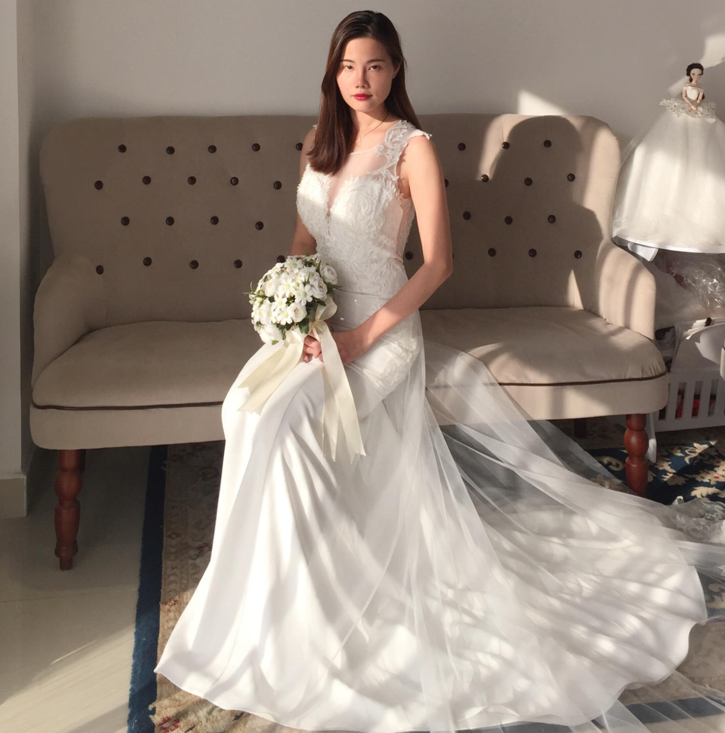 【莎莎婚纱】高级定制鱼尾婚纱单品租赁