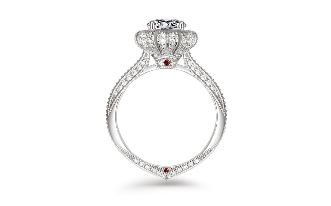 梵誓-凯瑟琳 皇冠钻石群镶排钻求婚钻戒订婚钻戒