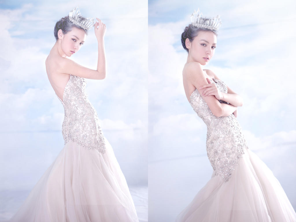 天镜系列 施华洛世奇重工鱼尾婚纱