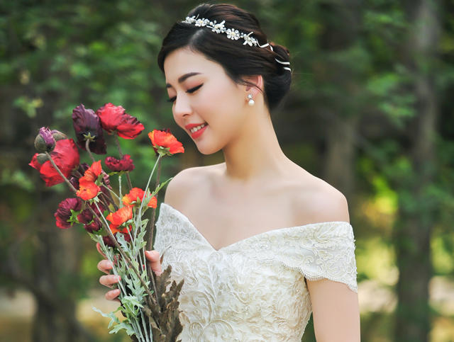 【绣阁嫁衣】欧式金色优雅大气长托 森系婚礼必选款